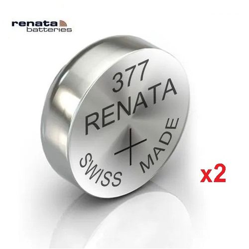 2 piles pour montre Renata 377, pile SR626SW