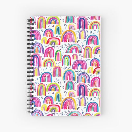 product_image_name-Generic-Cheerful and pretty multi-colored rainbows Spiral Notebook Bloc note-1