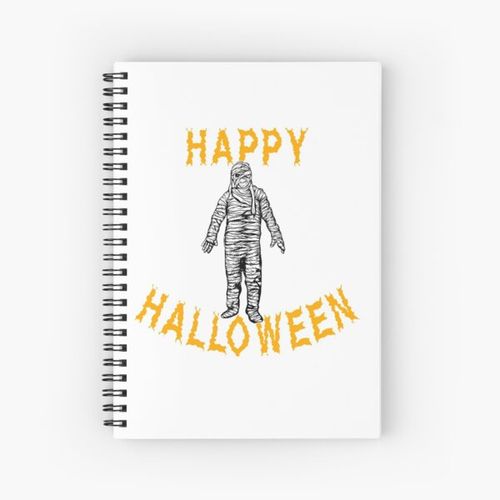 product_image_name-Generic-Mummy Halloween Holiday T shirt Spiral Notebook Bloc note-1
