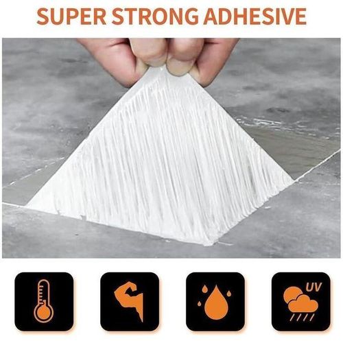 product_image_name-Generic-Ruban adhésif imperméable - Ruban en feuille d'aluminium pour fuites de toiture, joints de fenêtre, ruptures de tuyaux - Ruban de réparation étanche à adhésif puissant pour extérieur (10 x 500 cm)-2