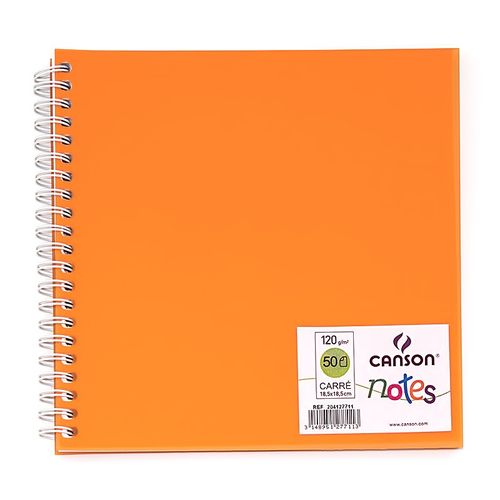 Canson Carnet Dessin Croquis spirale 18,5x18,5 cm,50 feuilles