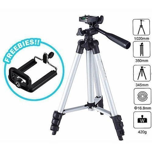 product_image_name-tripod-حامل ثلاثي القوائم تريبود 3110 للكاميرا المحمولة والمحمولة مع حامل كليب المحمول متوافق مع جميع الهواتف الذكية والكاميرا-5