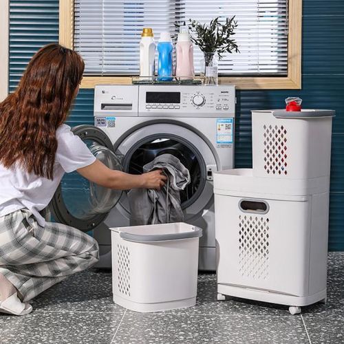 product_image_name-Generic-Panier à Linge Empilable avec Roulettes et Couvercle – Design Moderne-3