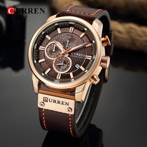 Curren Montre chronographe de luxe marron fonc A1 prix pas