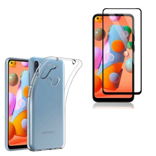 Pack coque transparente en TPU et protection écran complet vitre