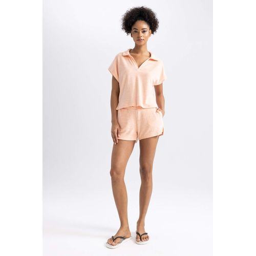 product_image_name-Defacto-تي شيرت نص كم من قماش المنشفة بياقة بولو-2