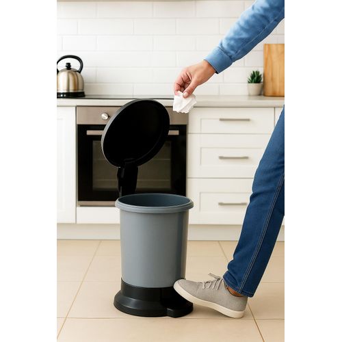 product_image_name-Generic-سلة دواسة 10 لتر - بلاستيك مقاوم - مثالي للمطبخ، والحمام والمكتب-2