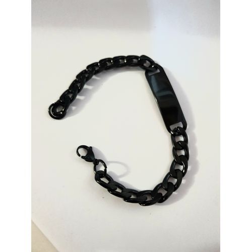 product_image_name-Generic-Bracelet Gourmette Acier Inoxydable qualité Noir-3