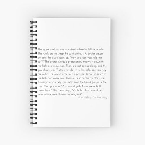 product_image_name-Generic-Leo McGarry's Man Falls in a Hole Speech - The West Wing Spiral Notebook Bloc note-1