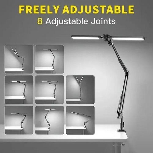 product_image_name-Generic-مصباح مكتب LED بقوة 24 واط برأس مزدوج مع ذراع قابل للتعديل - إضاءة احترافية متعددة الاستخدامات للمكتب، والجمال، والبث المباشر والدراسات-6