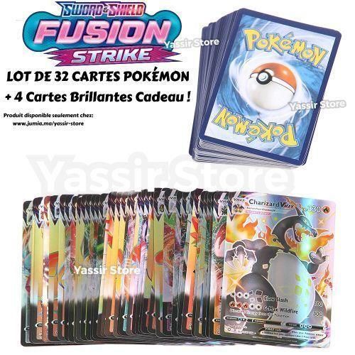 product_image_name-Generic-Pokemon Lot de 32 Cartes Pokémon  sans Doubles + 4 Cartes Brillantes Cadeau-1