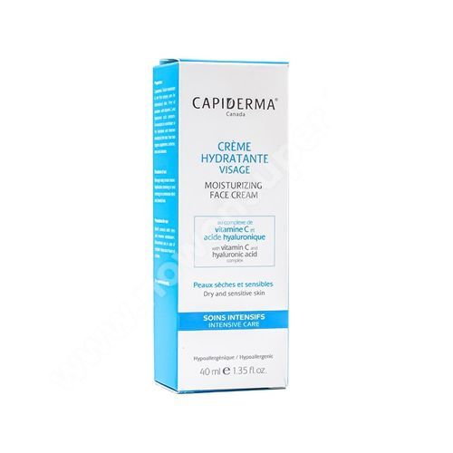 Capiderma Crème Hydratante Visage 40ml - Vitamine C et Acide Hyaluronique à  prix pas cher