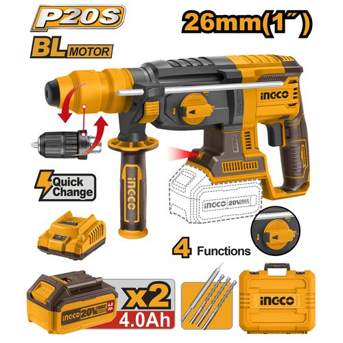 product_image_name-Ingco-Marteau Perforateur SDS-Plus 20V 2,5J – Kit Professionnel Complet-1