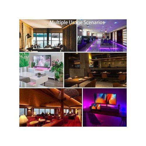 product_image_name-Generic-Ruban LED Étanche 5M RGB Multicolor avec Télécommande sans fil-6