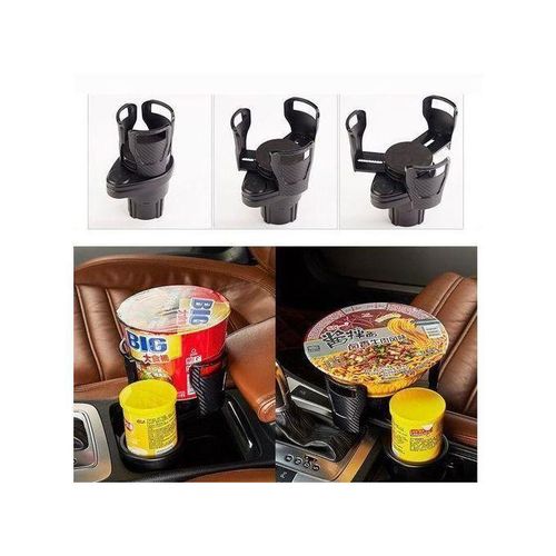 MOPUBZO Lot de 2 Porte Gobelet Voiture – Universel, Support Réglable avec 2 Tapis Antidérapants, Porte-Boisson Auto pour Ventilation, Console Centrale, Compatible Canette, Café, Bouteille