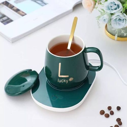 Tasse à café en céramique LUCKY avec sous-verre thermostatique pour boire,  du thé, du café