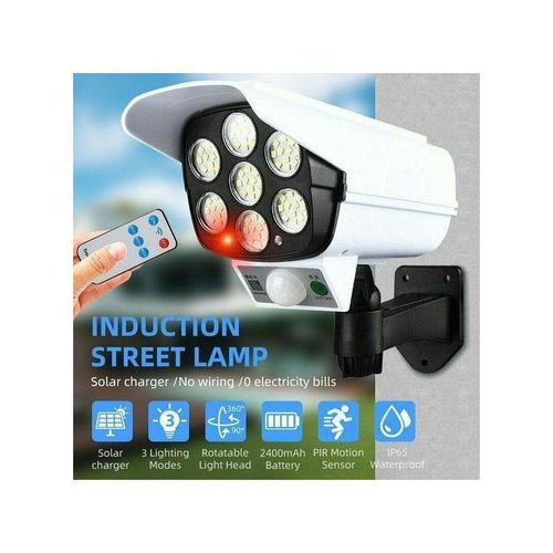 Generic Motion Sensor Solar Light Bullet Security Camera Shape with remote control