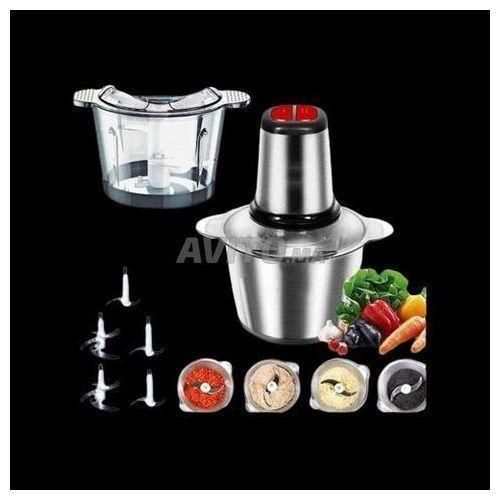 product_image_name-Generic-Hachoir Electrique inox robotstar hachoir mixeur professionnel 2 bols 3L et manuel 1500 W-2