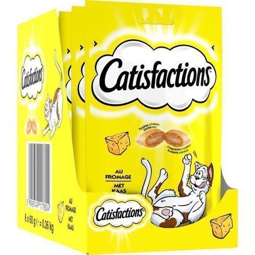 CATISFACTION Friandises pour chat au fromage 60g x 6 à prix pas cher