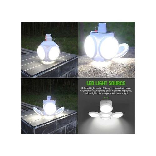 Lampe Solaire Portable Rechargeable, Lampe De Camping Extérieure