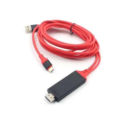 product_image_name-Generic-محول كابل USB نوع C إلى HDMI 4K 1080P أحمر، محول بطول 2 متر-4