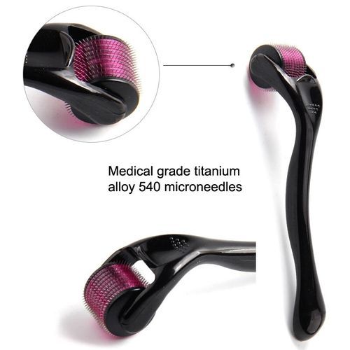 Derma Roller 0,5mm/1mm-540 rouleau pour la peau,roller micro aiguilles-Pour  la stimule repousse cheveux/pousse barbe,visage soin de la