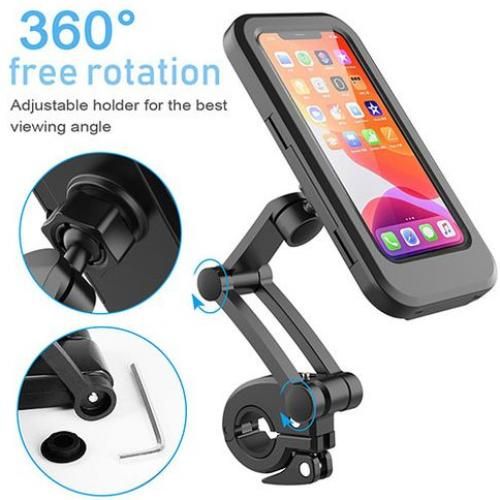 Generic Boîte étanche Support de Téléphone Portable 360° Rotation pour  Guidon de Vélo à prix pas cher