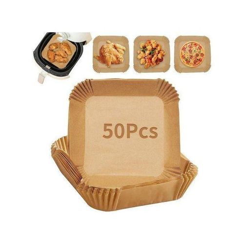 product_image_name-Generic-pack de 50 Pieces Papier Cuisson Pour Air Fryer Prédécoupé en Forme Carrée-1