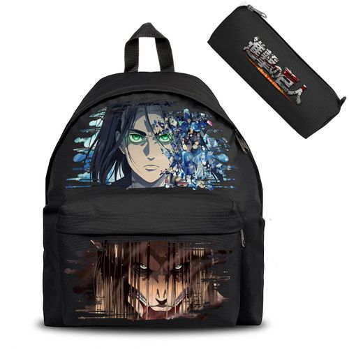product_image_name-Generic-Attack On Titan Anime Eren Yeager Survey Corps Style 3 - Cartable & Trousse Backpack Scolaire-1