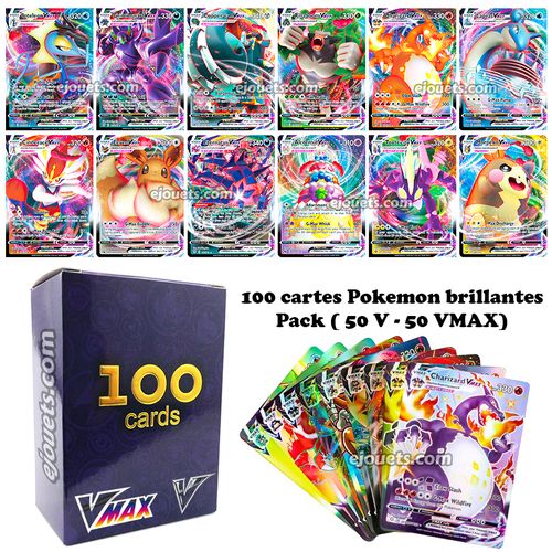 Generic PACK 3: ALBUM 240PCS + 100 CARTES V-VMAX + 10 cartes dorés à prix  pas cher