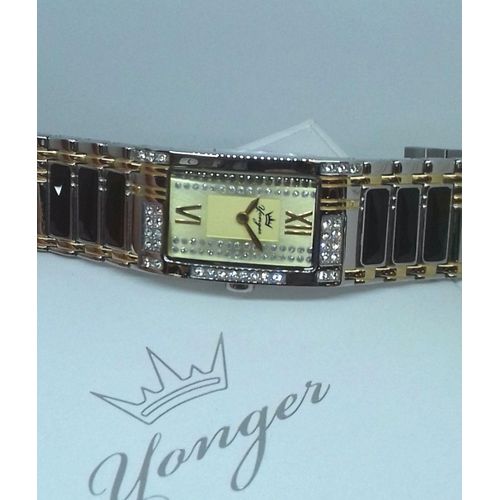 Yonger Bresson Montre femme Cadran rectangulaire avec Bracelet