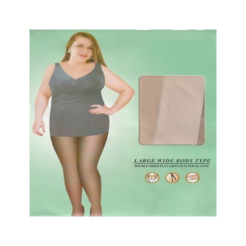 Generic Collant Transparent Femme Large Wide Body Type -Beige