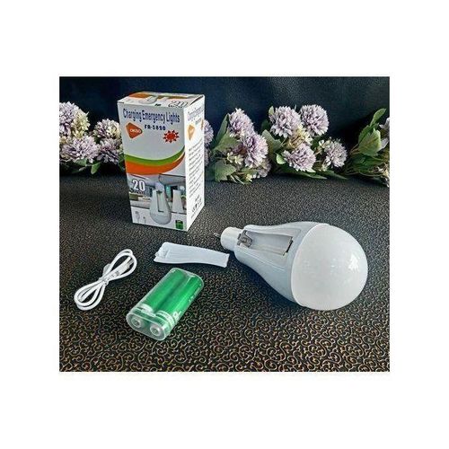 product_image_name-Generic-Ampoule Rechargeable avec Batterie 18650 – Couleur Blanche-1