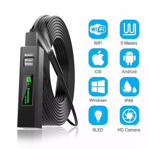 DEPSTECH Caméra endoscope WiFi 1200P avec endoscope léger pour téléphone  portable