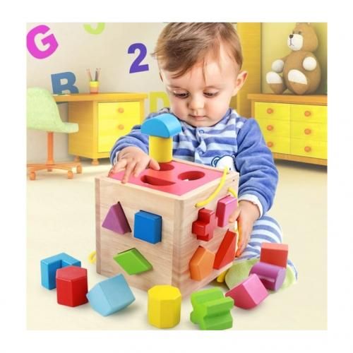 Generic Cube en bois, jouet éducatif pour enfants à prix pas cher