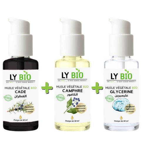 product_image_name-LY BIO-PACK HUILE CADE 50ML - POMPE + HUILE CAMPHREE 50ML - POMPE + HUILE GLYCERINE 50ml - POMPE-1