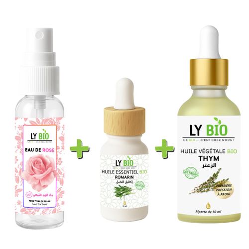 product_image_name-LY BIO-حزمة LYBIO ماء ورد 100 مل + زيت إكليل الجبل الأساسي 10 مل + زيت الزعتر 50 مل - قطارة-1