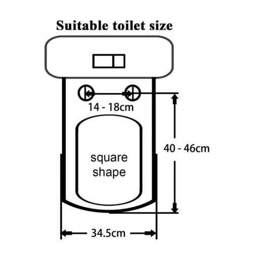 Generic Abattant WC carre amortissable Blanc pour salle de bain;ABATTANT  TOILETTE à prix pas cher