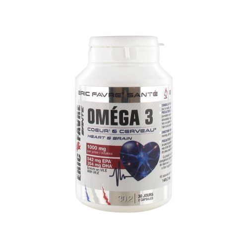 product_image_name-Eric Favre-OMÉGA 3  HUILE DE POISSON CONCENTRÉE VITAMINE E ( 60 CAPSULES )-1