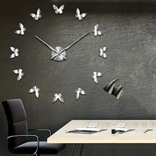 product_image_name-Generic-Horloge Murale 3D Sticker – Miroir Décoratif Amovible en Vinyle pour Salon, Chambre et Bureau-1