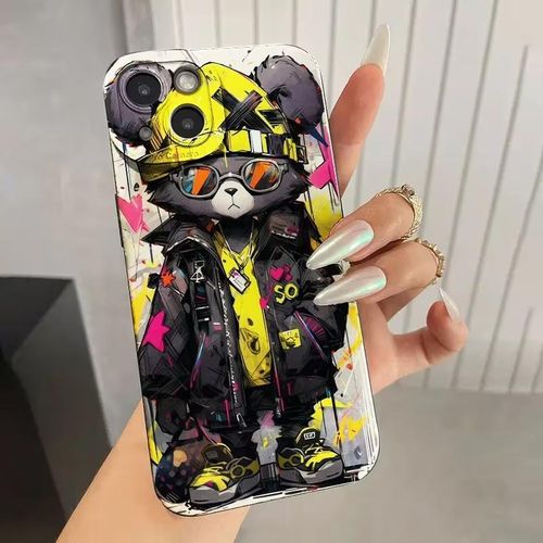 product_image_name-Generic-Cover Etui Coque de téléphone antichoc et Chute design graffiti urbain, coque rigide Ours Coloré Samsung S25 Ultra-1