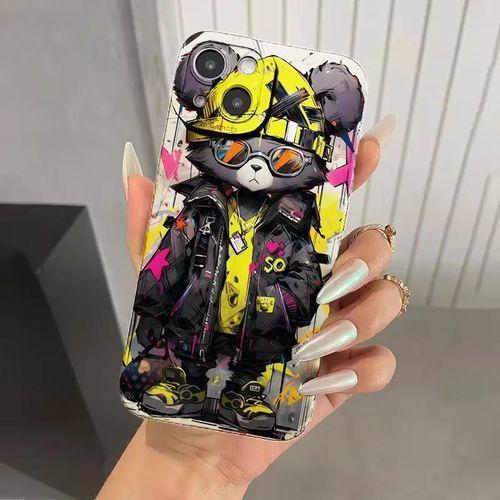 product_image_name-Generic-Cover Etui Coque de téléphone antichoc et Chute design graffiti urbain, coque rigide Ours Coloré Samsung S25 Ultra-4