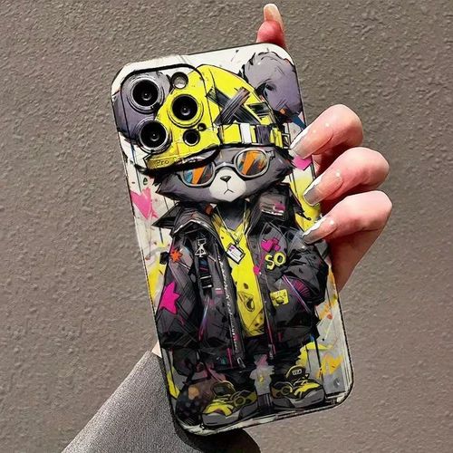 product_image_name-Generic-Cover Etui Coque de téléphone antichoc et Chute design graffiti urbain, coque rigide Ours Coloré Samsung S25 Ultra-5