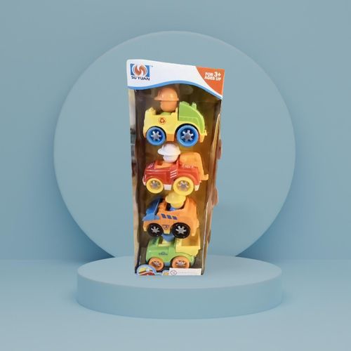 product_image_name-Generic-Lot de 4 Mini Camions de Construction – Jouet Éducatif pour Enfants-3