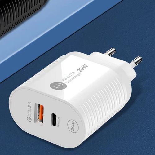 product_image_name-TENGOO-PD20W+QC3.0 Type Europe Chargeur rapide intelligent + Câble PD 20W-3