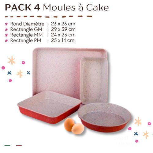 product_image_name-Prima-Idéal Pack 4 Moules à Gâteau Antiadhésifs – Différentes Formes, Tailles Progressives – Revêtement Alimentaire Antiadhésif – Cuisson Facile & Démoulage Parfait - White.-1