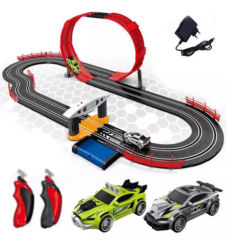 TOP TURBO Jeux de voiture de course-Circuit de Voitures ​Electriques pour  enfant avec 2 manettes – Jouet pour Enfants à partir de 6 Ans-Circuit de  5.6m à prix pas cher