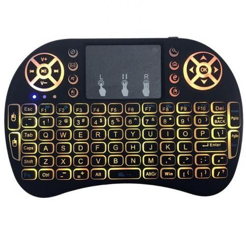 product_image_name-Generic-Mini Clavier sans Fil  7 Couleurs  touchpad Rétroéclairé Azerty + Lettre Arabe-7