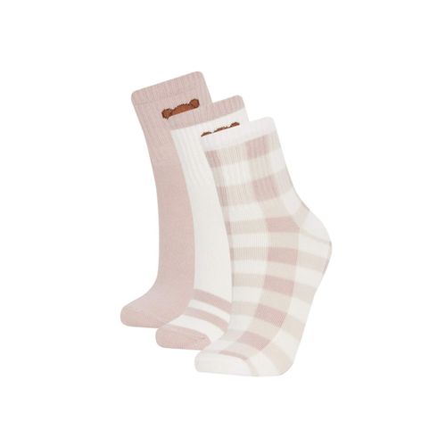 product_image_name-Defacto-جوارب قطنية بنقشة دب للسيدات - 3 أزواج-1