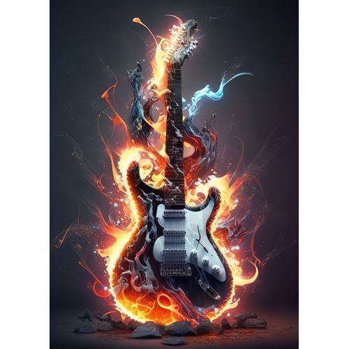 product_image_name-Generic-Guitar fire  Style 2 Poster Chambre Haute Qualité-1